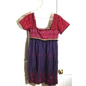 Free People Embroidered Cotton Mini Dress Read for Size